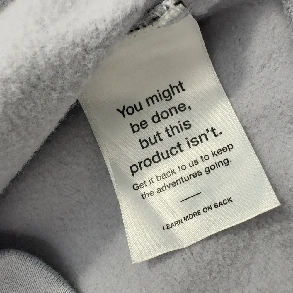 The North Face Hoodie Womens M Grey Cotton Polyester Circular Design Casual